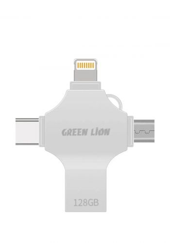 ذاكرة تخزين 4 في 1 فلاش Green Lion GN4IN1USB128SL 4 in 1 USB Flash Drive 128GB