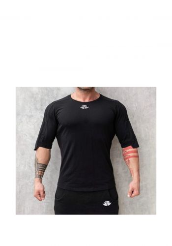 تيشيرت رياضي للرجال باللون الاسود من بدي انجنيرز Body Engineers Amaya Shirt Men's