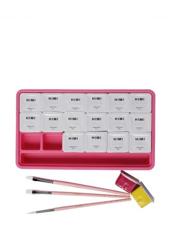 مجموعة الوان الرسم مع فرش 18 لوناً 30 مل من هيمي Himi Colors Paint and Paint Brushes Set