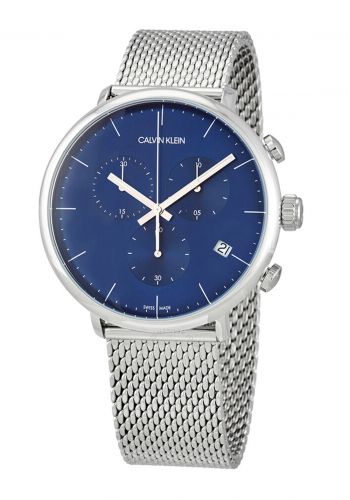 ساعة للرجال بسوار فولاذي فضي اللون من كالفن كلاين Calvin Klein K8M2712N Men's Watch 