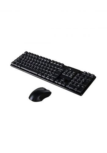 TJ-808 2.4G Wireless Keyboard and Mouse – Black لوحة مفاتيح وماوس