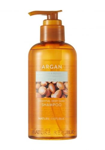 شامبو بخلاصة زيت الارغان للعناية بالشعر التالف 300 مل من نيجر ريببلك Nature Republic Argan Essential Deep Care Shampoo