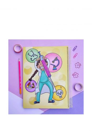 دفتر ملاحظات  100 ورقة تصميم بعبارة سجل طبيبة    Notebook