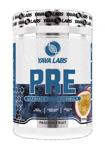 Yava Labs PRE Passion Fruit Food Supplement مكمل غذائي بنكهة الباشن فروت 300 غرام من يافا لابس