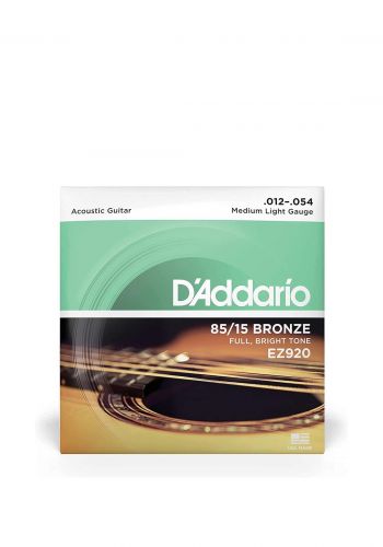 أوتار للغيتار من ديداريو  D'Addario Guitar Strings  Acoustic Guitar Strings - 85/15 Bronze