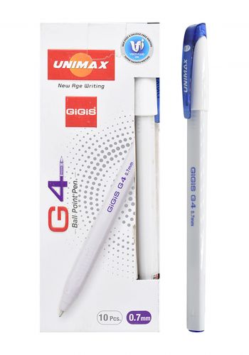 مجموعة اقلام حبر جاف ازرق اللون من يوني ماكس Unimax G4 Ballpoint Pen