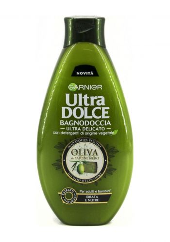 سائل استحمام بخلاصة زيت الزيتون البكر والصابون الاسود 500 مل من غارنييه Garnier Ultra Dolce Body Wash