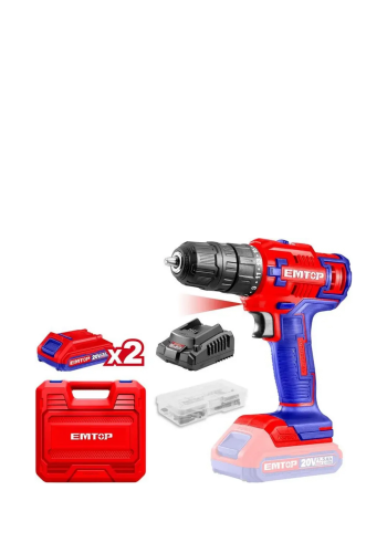 مثقاب لاسلكي 20 فولت من امتوب  Emtop ECDL620012  Lithium-Ion Cordless Drill