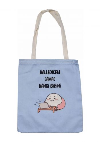 حقيبة توت باك باللون السمائي   Tote Bag