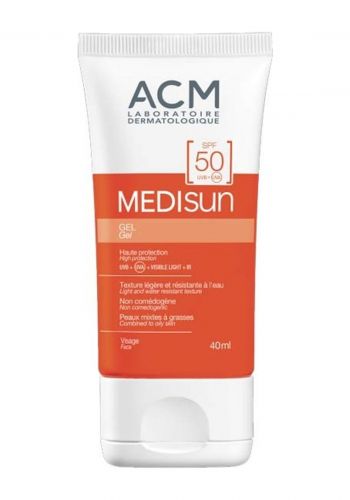 جل واقي شمسي للبشرة الدهنية والمختلطة  40 مل من اي سي ام ACM Medisun Sunscreen Face Gel SPF 50