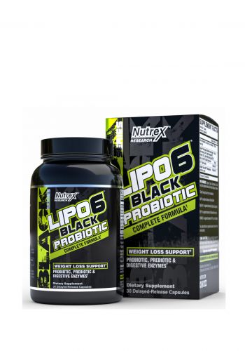 منحف لأزالة دهون الجسم 30 كبسولة من نوتريكس Nutrex Lipo6 Probiotic