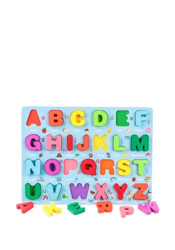 لعبة الغاز خشبية اشكال حروف انكليزية كبيرة مونتيسوري للاطفال 