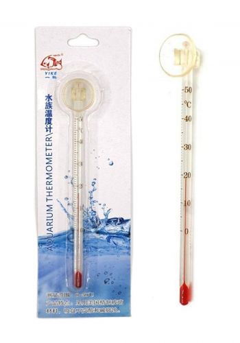 Aquarium Fish Tank Water Temperature Glass Thermometer With Suction Cup مقياس حرارة زئبقي لحوض الاسماك