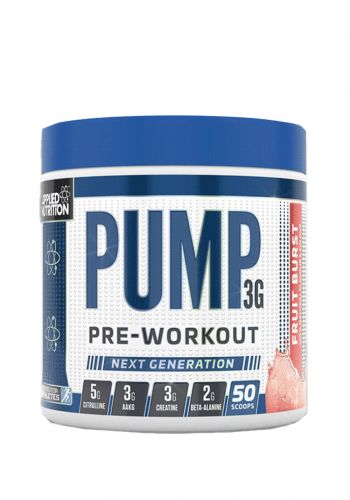 مكمل غذائي للطاقة قبل التمرين بنكهة الفواكه 375 غرام من ابلايد نيوترشن Applied Nutrition Pump 3G Pre-Workout
