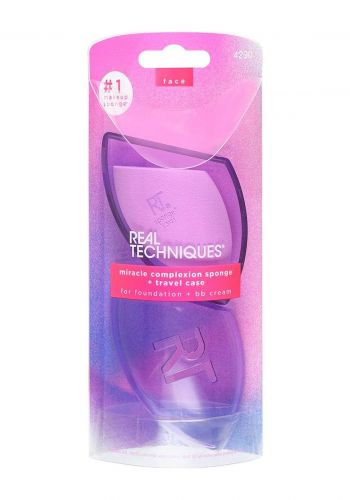 اسفنجة بيوتي بلندر مع حافظة من ريل تكنيك Real Tecniques Complexion Sponge 