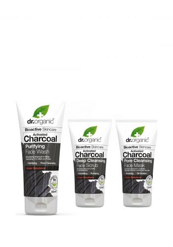 بكج الفحم للوجه 200×125×125 مل من دكتور اورجانك Dr.Organic  Charcoal Set