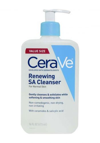 غسول التجديد بحمض السالسيلك للبشرة العادية 473 مل من سيرافي Cerave Renewing SA Cleanser