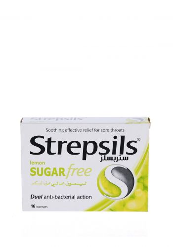 ليمون خالي من السكر 16 قرص من ستريبسلز Strepsils Sugar Free Lemon