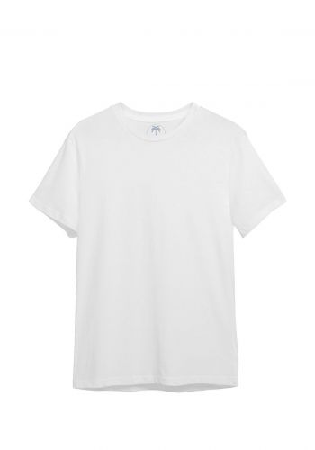 تيشيرت لكلا الجنسين ابيض اللون من كاوف Kaof Basic Regular T Shirt Pearl White