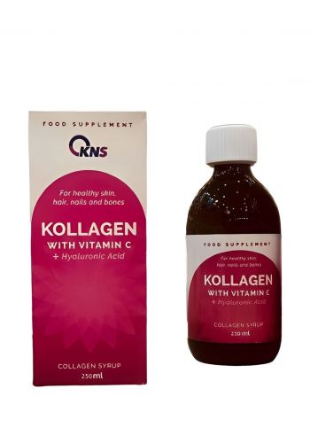 شراب الكولاجين مع فيتامين سي والهايلورونك اسيد 250 مل من كي ان اس KNS Kollagen with Vitmin C and Hyaluronic Acid