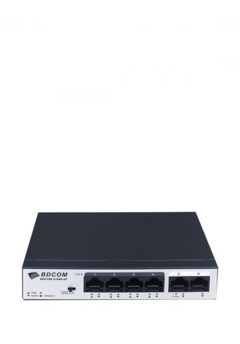 جهاز سويج مقسم شبكة BDCOM PoE Switch S1006-4P  100M Ethernet Poe Adapter