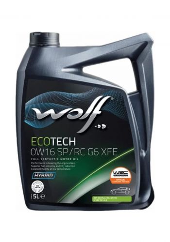 زيت تشحيم المحرك 5 لتر من وولف Wolf Eco Tech 0W16 SP / RC G6 XFE Full Synthetic Motor Oil