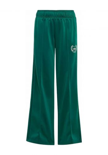 بنطال مناسب لكلا الجنسين اخضر اللون من اديداس Adidas Youth Collegiate Wide Leg Trackpants