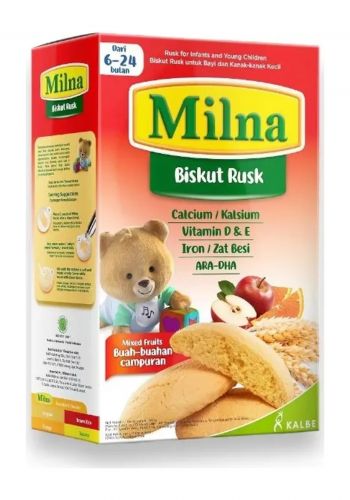  بسكويت اطفال بطعم الفواكه 260 غم من ميلنا Milna Baby Biscuit 6+ Rusk Mix Fruit