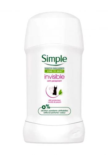 مزيل العرق غير المرئية المضادة للتعرق 40 مل من سمبل- Simple Invisible Deodorant 
