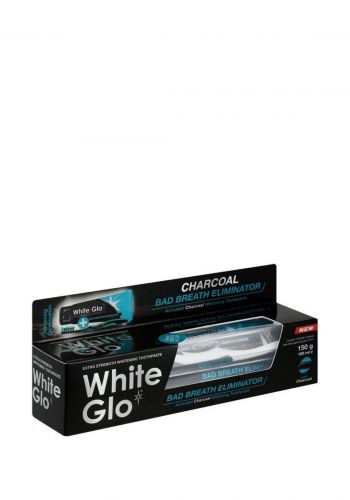 معجون اسنان بالفحم  مع فرشاة 100مل من وايت جلو White Glo Toothpaste With Charcoal Particles  
