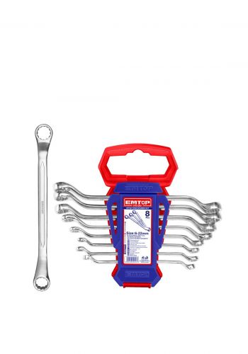 سيت مفتاح ربط (سبانة) مغلق 8 قطع من إيمتوب Emtop EFRS10801 Offset Ring Spanner Set
