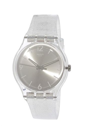 ساعة نسائية بيضاء اللون من سواج Swatch SUOK112 Women's Watch