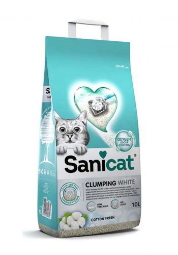 Sanicat  Cat Litter  رمل قطني أبيض 10 لتر من سانيكات
