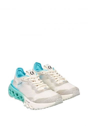 حذاء نسائي باللون الابيض والتركوازي من كول هان Cole Haan WoMen's 5.ZERØGRAND Embrostitch Running Shoe