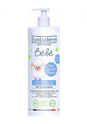 غسول للشعر والجسم للأطفال 500 مل من ايفولوديرم Evoluderm Hair And Body Wash Baby  