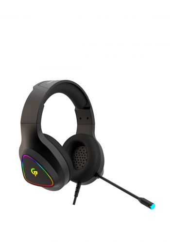 سماعة سلكية من بورودو   Porodo PDX414-BK Gaming RGB Headphone HD Sound-Black
