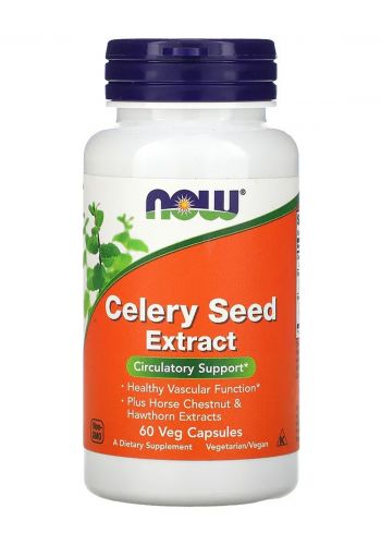 كبسولات بخلاصة بذور الكرفس 60 حبة من ناو Now Celery Seed Extract Dietary Supplement 

