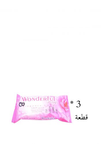 صابون برائحة الورد 105 غرام من وندرفل Wonderful Flower & Cream Creamy Soap
