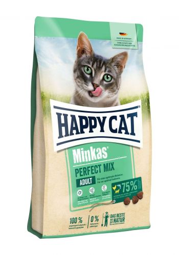 طعام جاف للقطط البالغة  10 كغم من هابي كات Happy Cat Minkas Perfect Mix Dry Food
