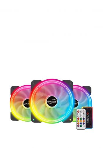 Fantech TYPHOON FB302 RGB FAN 3 in 1 With Hub & Remote Control Computer Case Cooling Fan مروحة مبردة للمعالج من فانتيك