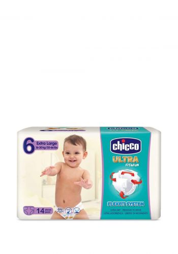حفاظات اطفال كبيرة الترا رقم 6 من جيكو chicco Diapers Ultra (Extra Large)