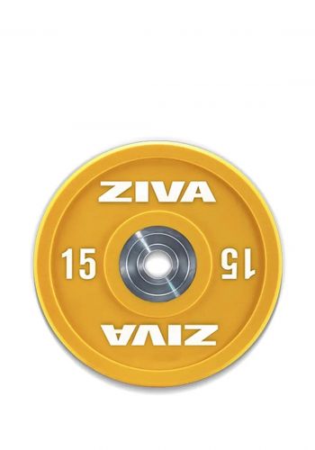 قرص اثقال مغلف بالمطاط 15 كغم من زيفا   Ziva Rubber Competition Colored Training Support Disc