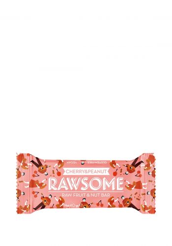 لوح بروتين نكهة كرز وفول سوداني 40 غم من راوسوم  Rawsome Cherry Peanut Bar