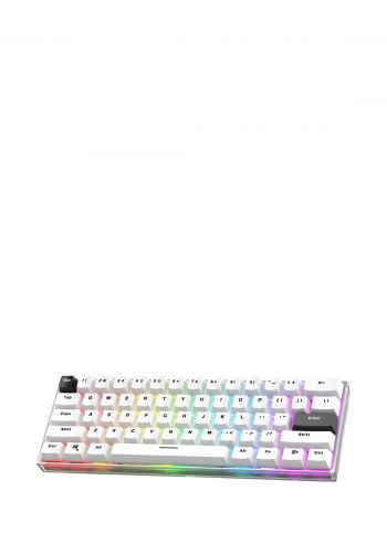 Fantech Maxfit 61 MK857 Frost Wire Keyboard - White كيبورد سلكي اللغة انكليزي من فانتج