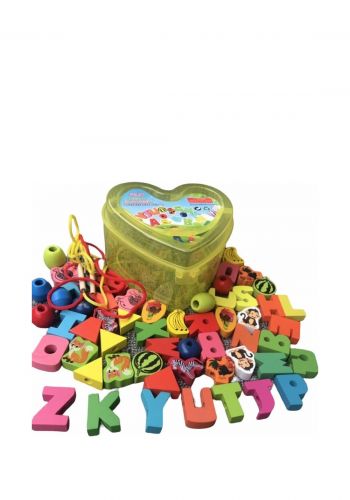 لعبة خرز الخياطة للاطفال Wooden Bead Threading Toy 