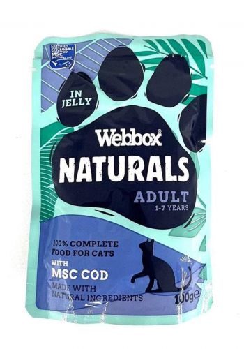 طعام رطب بالسمك للقطط البالغة 100 غم من ويبوكس  Webbox Naturals wet Cat Food