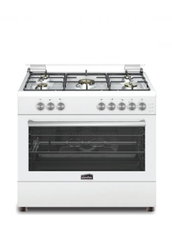 طباخ غازي خمس شعلات (60*90) سم Simfer F9502SGWW Gas Cooker 
