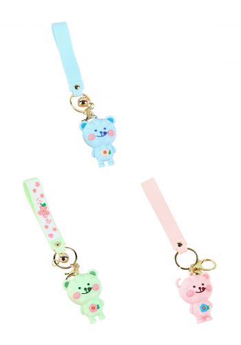 Sweetheart Flower Bear Keychain ميدالية مفاتيح بشكل دب
