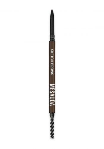 قلم تحديد الحواجب رقم 104  1.42 غرام من ميساودا ميلانو Mesauda Milano Sketch Brows 104 Dark