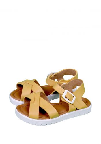 صندل اطفال بناتي اصفر وبني اللون من هيتيت Hitit Kids Sandal